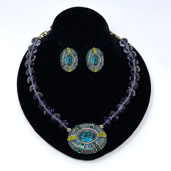 Heidi Daus Signature Collection: Necklace & Matching Earring Set - Picture 1 of 5